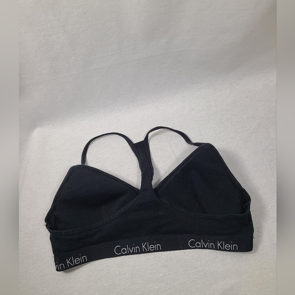 Calvin Klein black wireless bra- size large women's - Picture 2 of 3